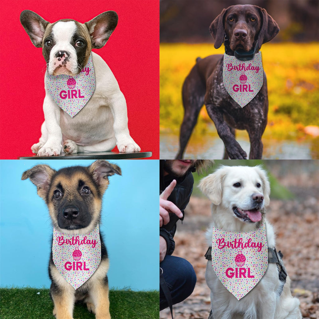 Dog Birthday Bandana Birthday Girl Pet Scarf Bibs Accessories Party Supplies for Dog Lover Small Medium Puppy Bandanas Girl