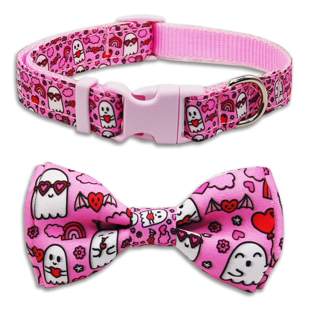 Halloween Dog Bow Tie Collar, Holiday Candy Corn Collar for Large Medium Small Dog Pets Puppies
