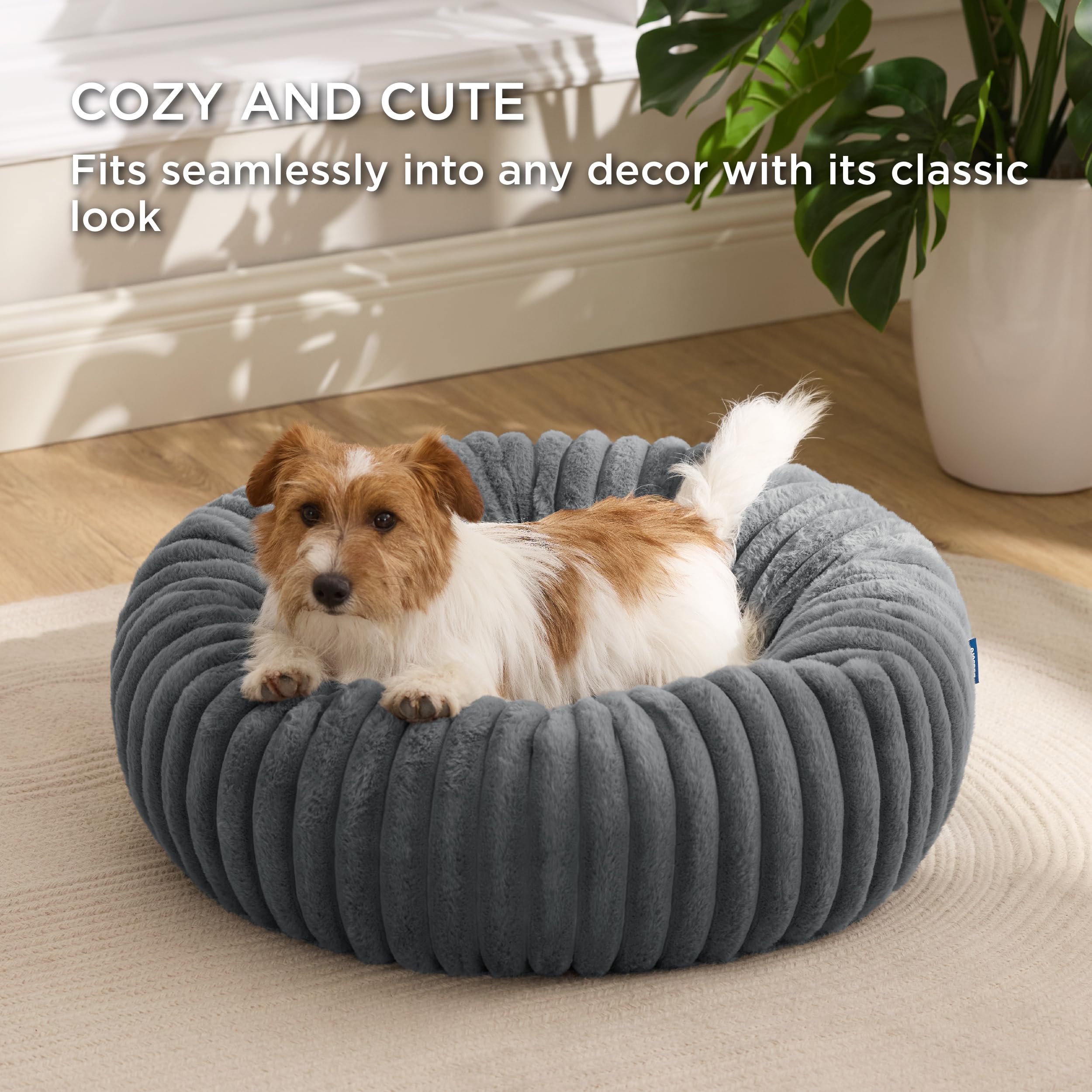 Bedsure ComfyFleece™ Donut Small Dog Bed with Removable Washable Cover