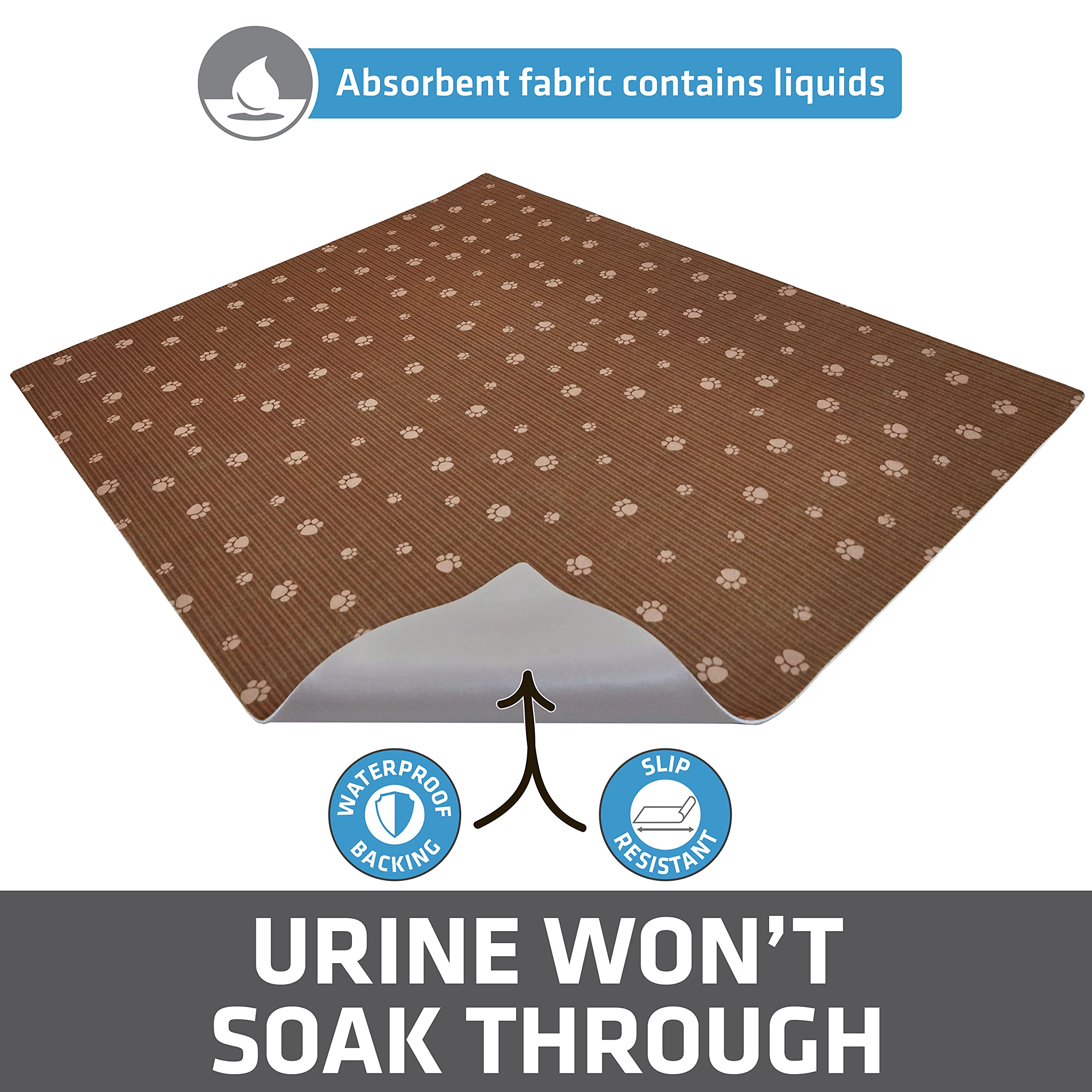 Drymate Cat Litter Box Mat, Litter Trapping Mat, Brown, 28x36 XL