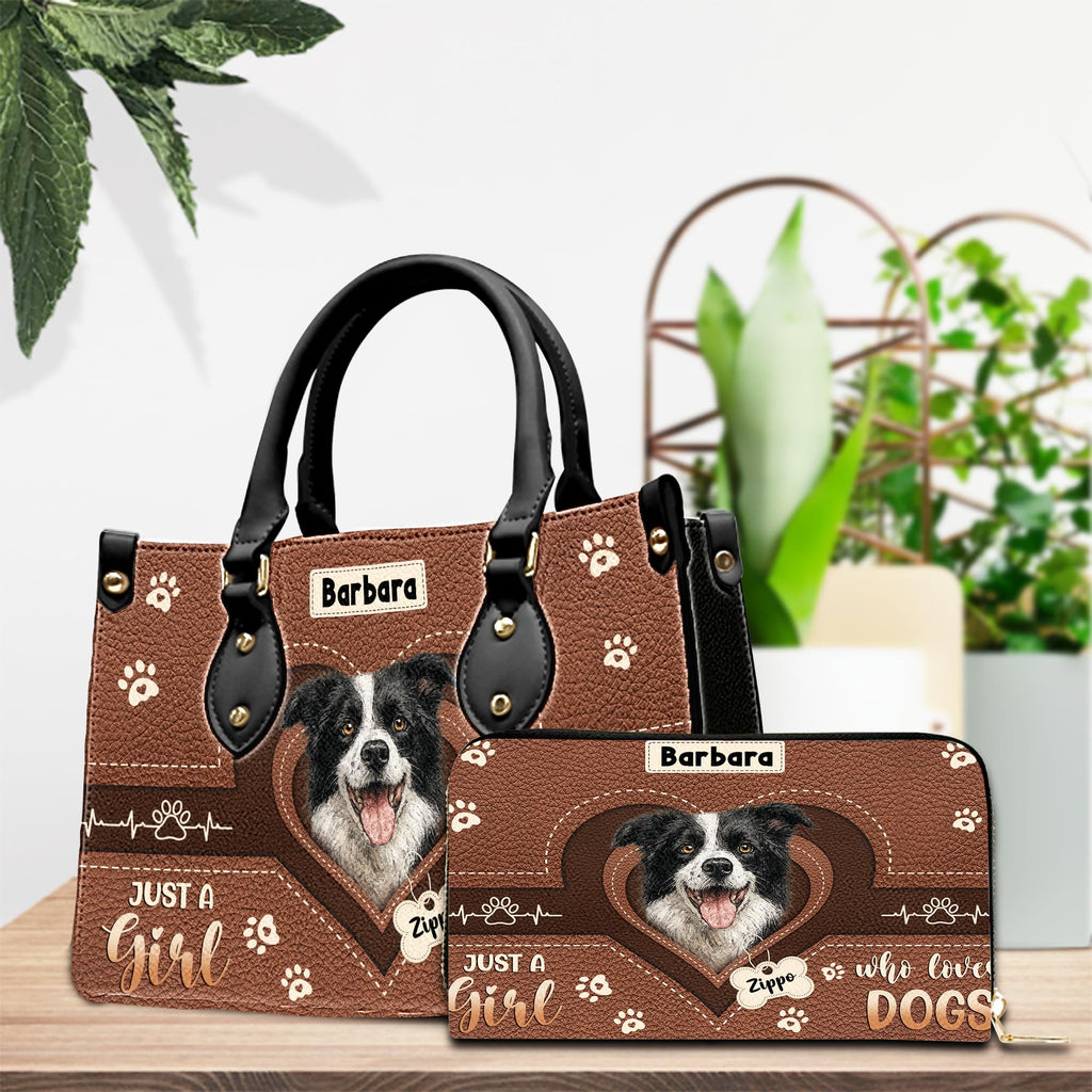 ENCYCOM Personalized Pet Mom Leather Handbag – Custom Name Dog Cat Photo Purse, Pet Lover Gifts for Women, Christmas (Style 5)