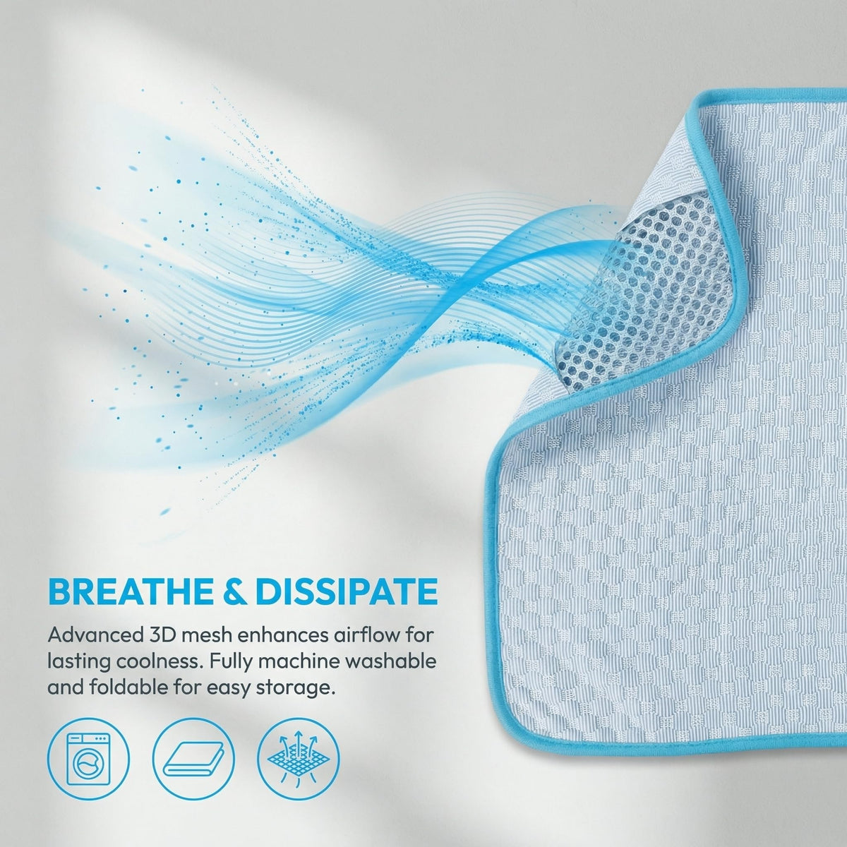 Dog Cooling Mat for cats Small Pets, Gel Free Ice Silk Self Cooling Pad