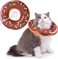 Hpetppy Cat Cone Collar Soft, Cat Recovery Collar for Wound Healing Cute Cat Donut Adjustable Cat Cones to Stop Licking Comfortable Lightweight Neck Elizabethan Collars for Cats Kittens After Surgery