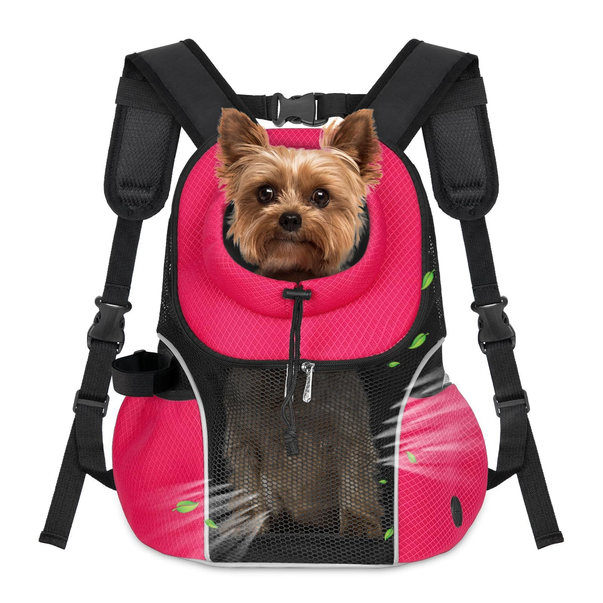 WOYYHO Pet Dog Carrier Backpack, Ventilated Mesh Small Dog Front Backpack