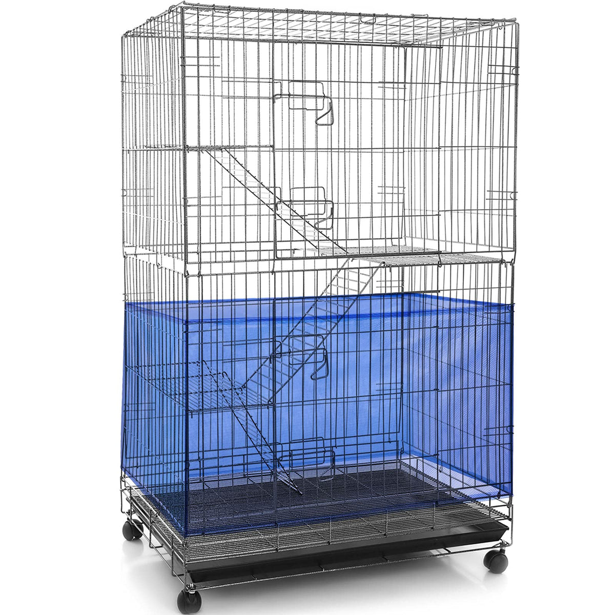 Shappy Bird Cage Seed Catcher Net, 118 x 15 Inch/ 300 x 37 cm, Light Pink