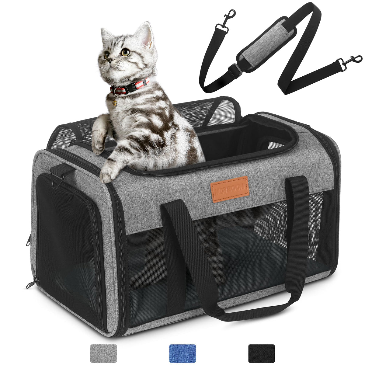 PETUX Airline Approved Pet Carrier for Small Cats up to 12 lb, Blue