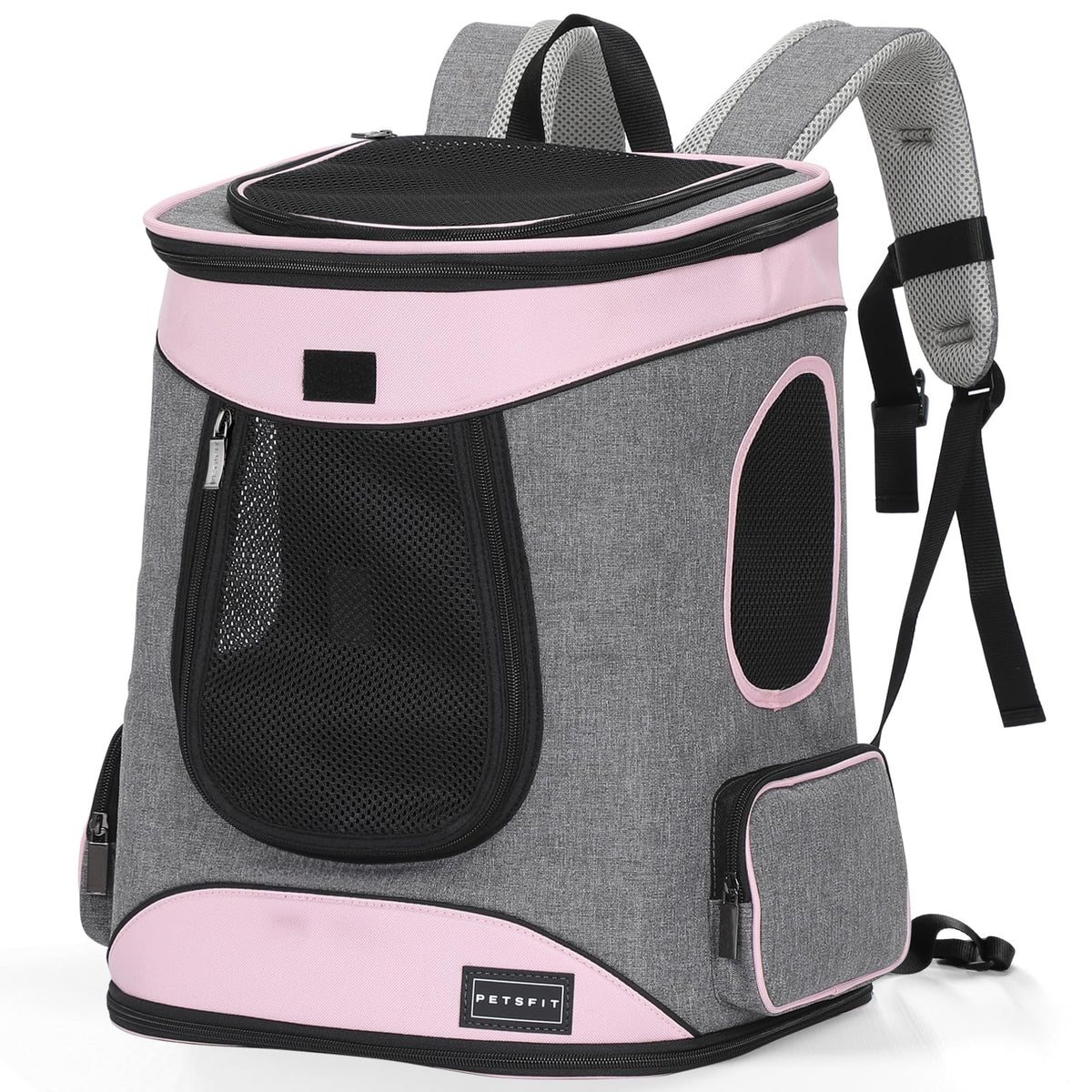 Petsfit Pet Backpack Carrier Easy-Fit Dog Travel Backpack Carrier for Hiking Walking Cycling Suitable for Small Medium Dogs Cats and Rabbits up to 22 Pounds, Green