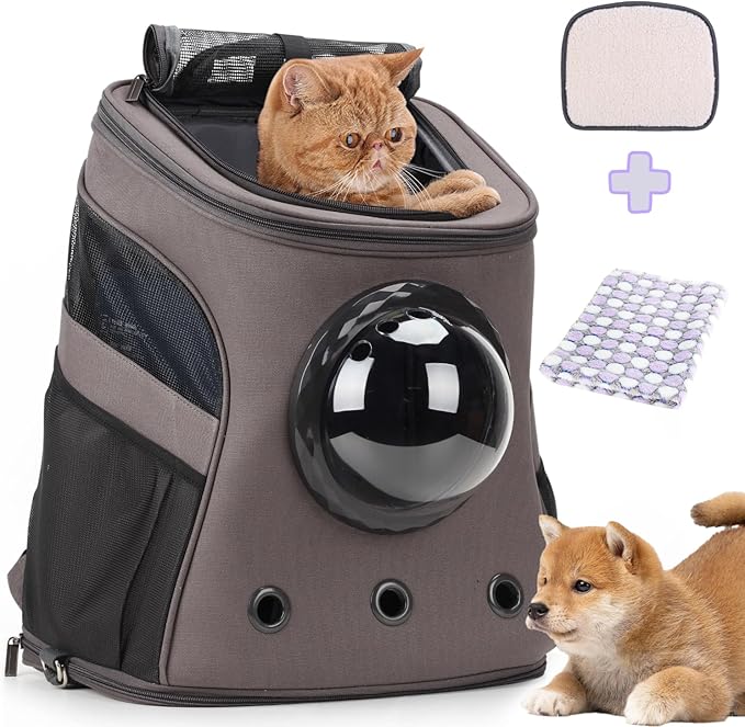 LOLLIMEOW Large Pet Carrier Backpack, Bubble Backpack Carrier for Fat Cats and Puppies