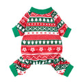 Fitwarm Dog Christmas Outfit, Dog Pajamas, Dog Winter Clothes for Small Dogs Boy Girl, Pet Ugly Sweater, Cat Costume, Red Green, Large