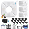50 Pcs Cat Water Fountain Filters for Veken 95oz 67oz 135oz Pet Fountain