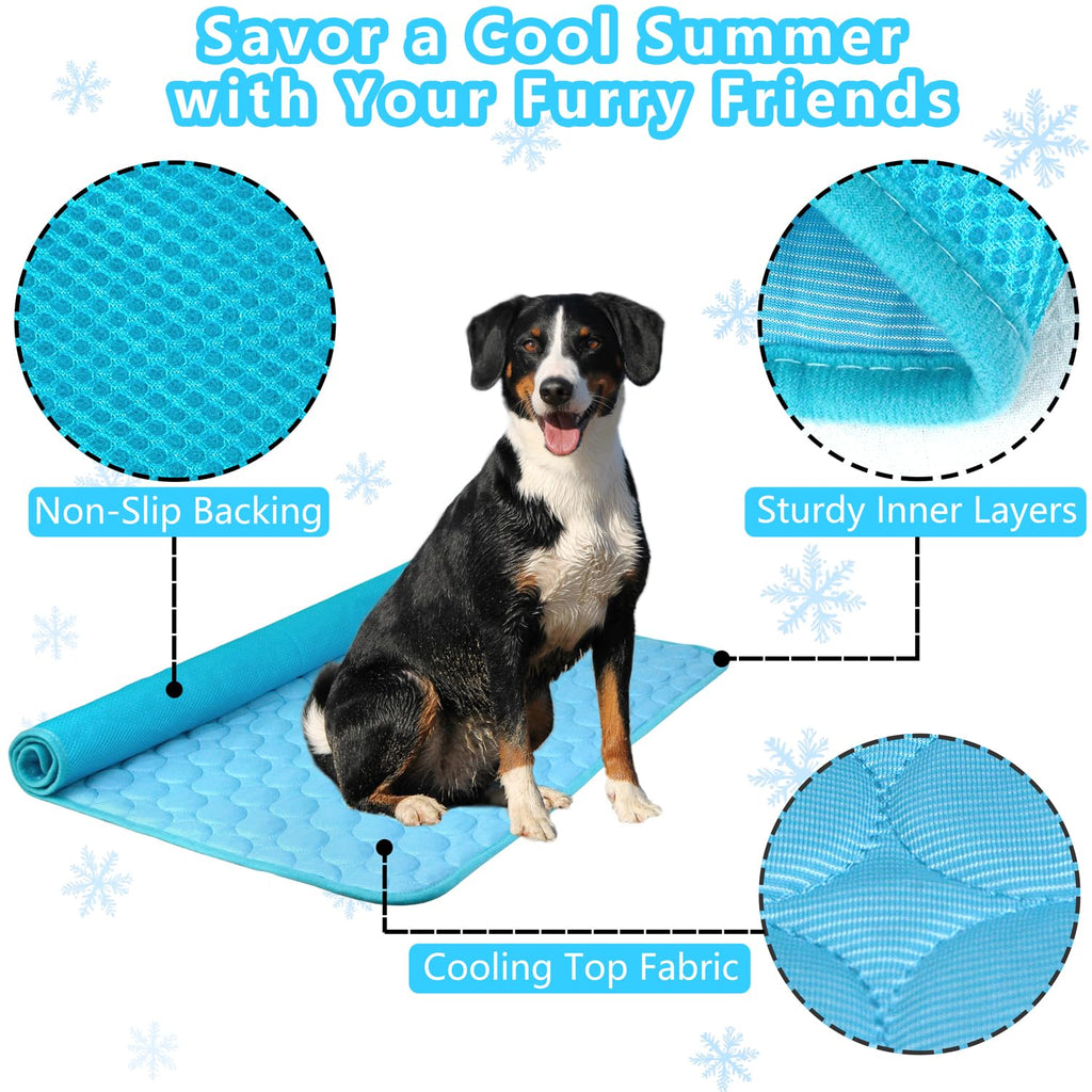 NXDZI Dog Cooling Mat for Dogs, Pet Cooling Pad Bed for Dog Easy Washable for All Types of Pets and Perfect for Both Indoor and Outdoor Use, Including Car Seats 40" x 28"