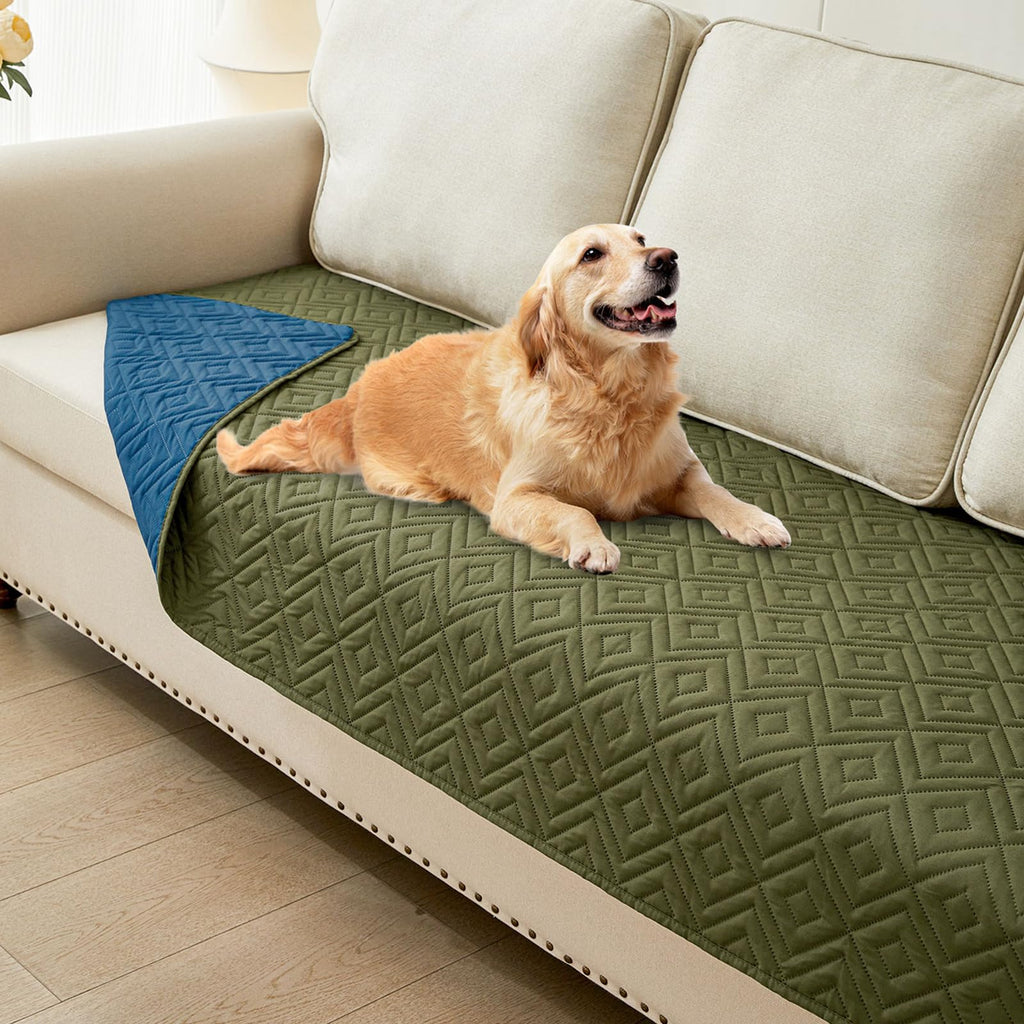 hyha Waterproof Reversible Dog Blanket, Pet Blanket for Sofa Couch