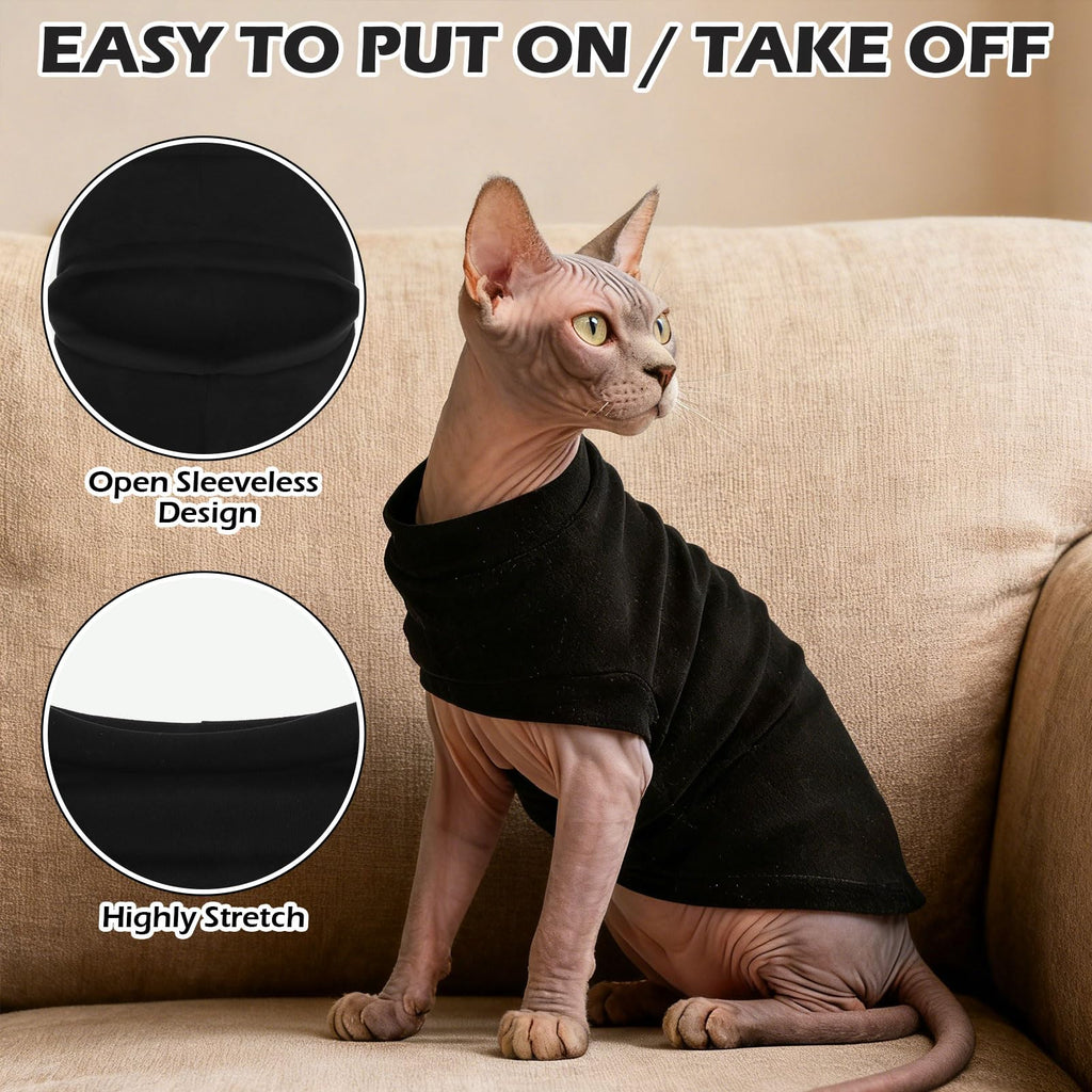 EXPAWLORER Cat Sweater Warm Fleece Pet Clothes for Cats Only