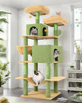 Globlazer Extra Tall Cat Tree Tower for Indoor Cats, 76in, F76, Cactus