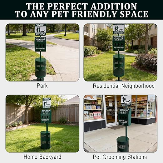 Jwevvie Dog Waste Station, Commercial Dog Poop Station