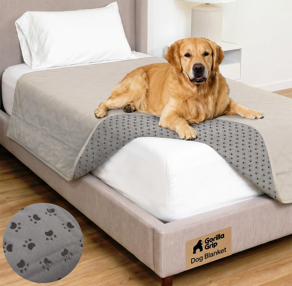 GORILLA GRIP® Waterproof Dog Blanket, Couch Cover for Dogs 82x102 Chocolate