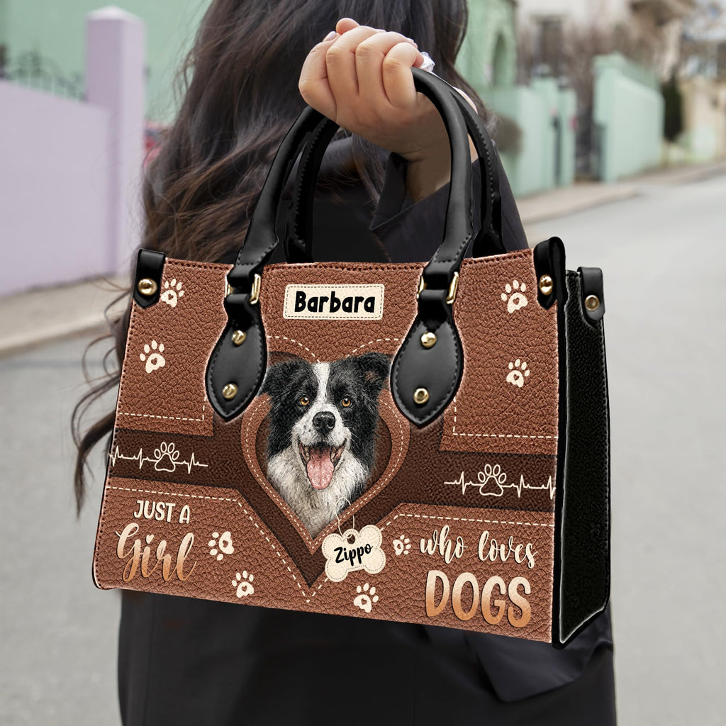 ENCYCOM Personalized Pet Mom Leather Handbag – Custom Name Dog Cat Photo Purse, Pet Lover Gifts for Women, Christmas (Style 5)