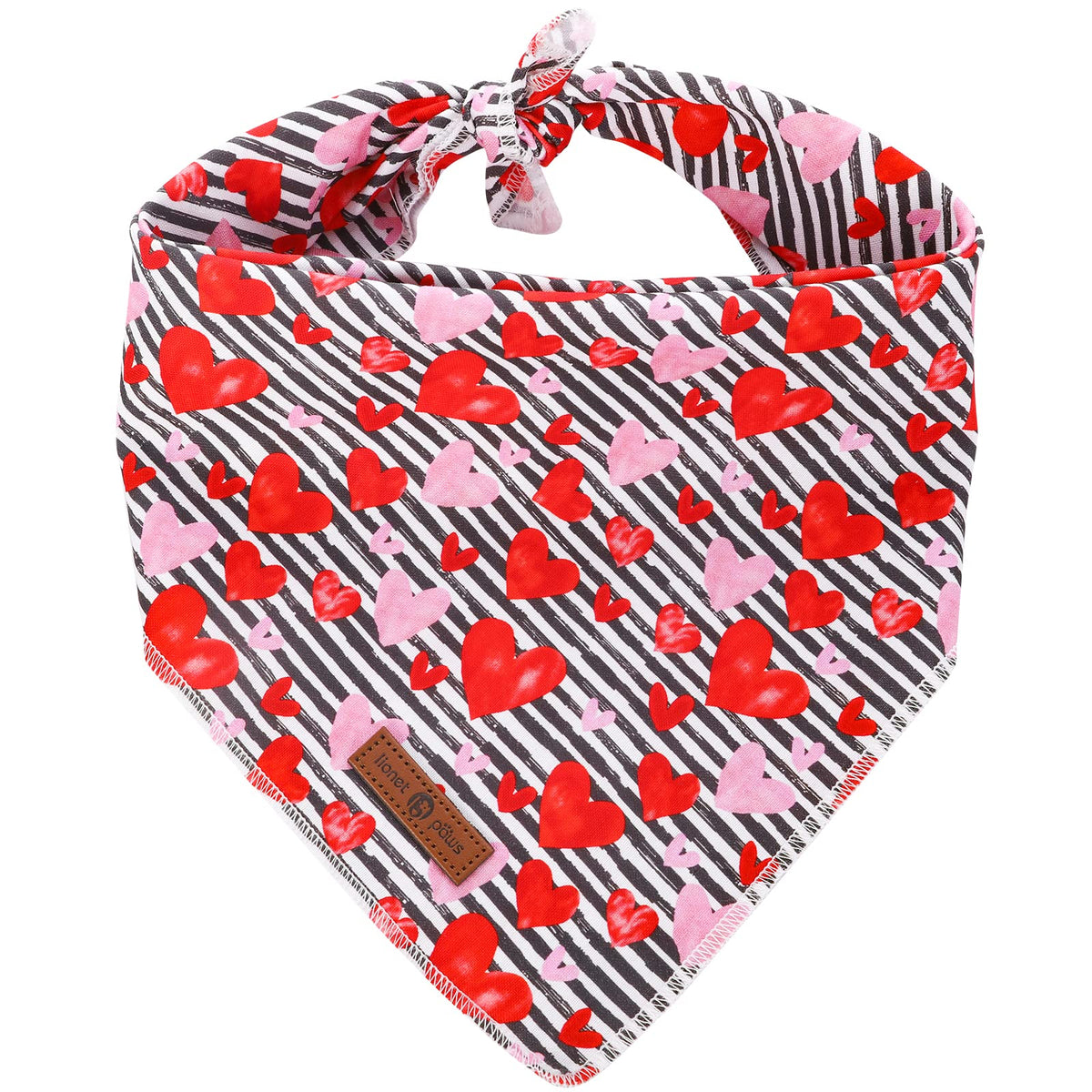 Lionet Paws Christmas Dog Bandana Washable Cotton Handkerchief Scarf Triangle Christmas Red Plaid Dog Bandanas for Medium Large Dogs Girl Boy