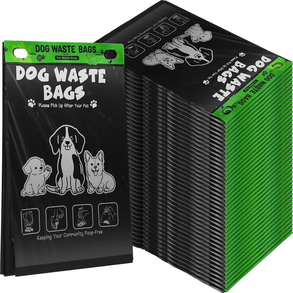 Ireer 40 Count 4000 Pcs Dog Bags Bulk, Cute Pet Waste Bags Bulk Poop Leakproof Easy Single Pull for Dog Waste Station Fit Hang Hole Dispenser Pet Home Outdoor