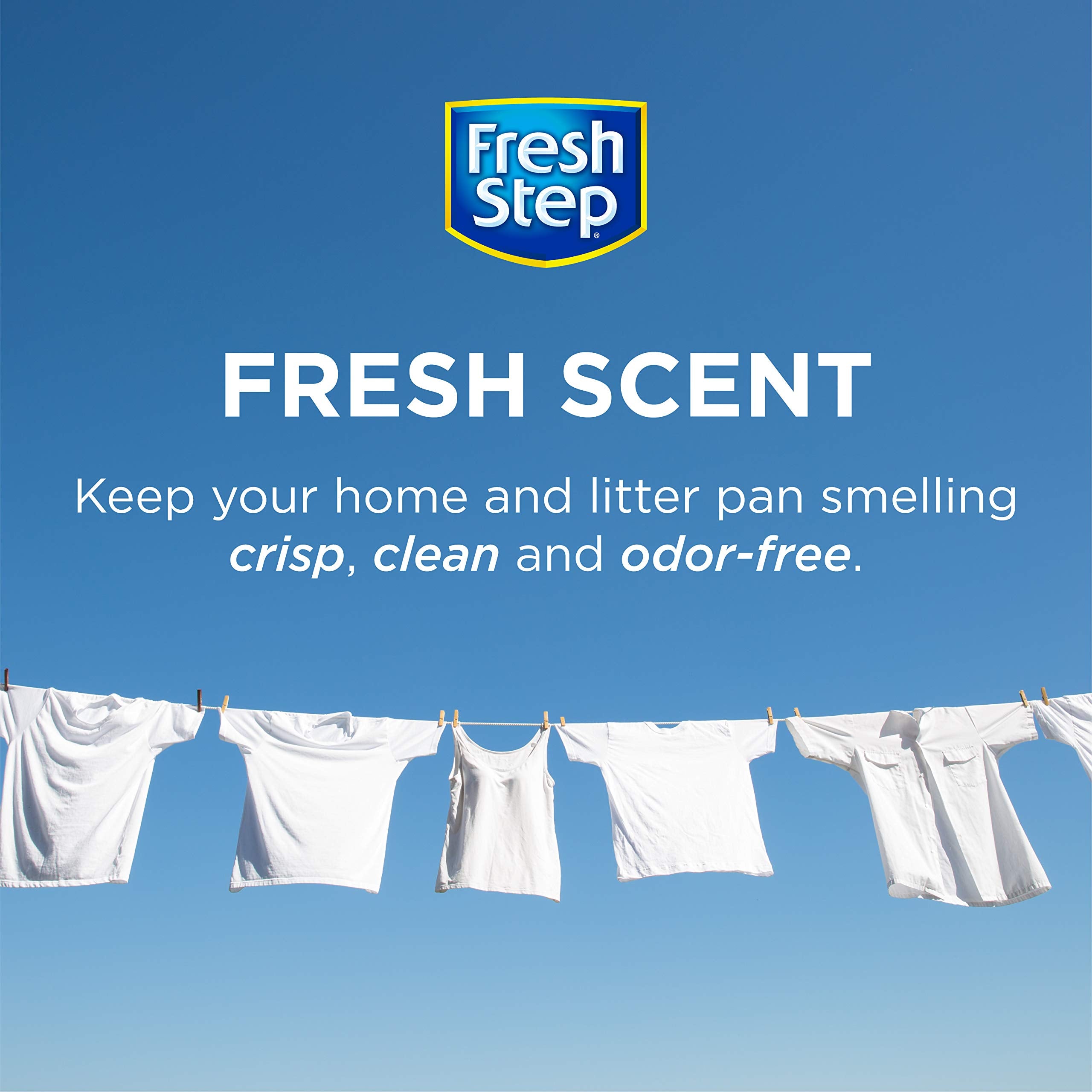 Fresh Step Cat Litter Crystals Deodorizer, Non Toxic Odor Neutralizing Crystals for Litter Boxes That Help Control Smells and Keep Home Areas Fresh, Fresh Scent, 15 Ounce - 3 Pack