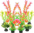AQUANEAT Artificial Fish Tank Plants, Plastic Aquarium Decorations, 10pcs