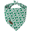 St. Patrick's Dog Bandana, UP URARA PUP Shamrock Triangle Bid Scarf for Medium Large Dogs, Cotton Kerchief for Girl Boy Puppies, Cute Spring Green Bandana,S