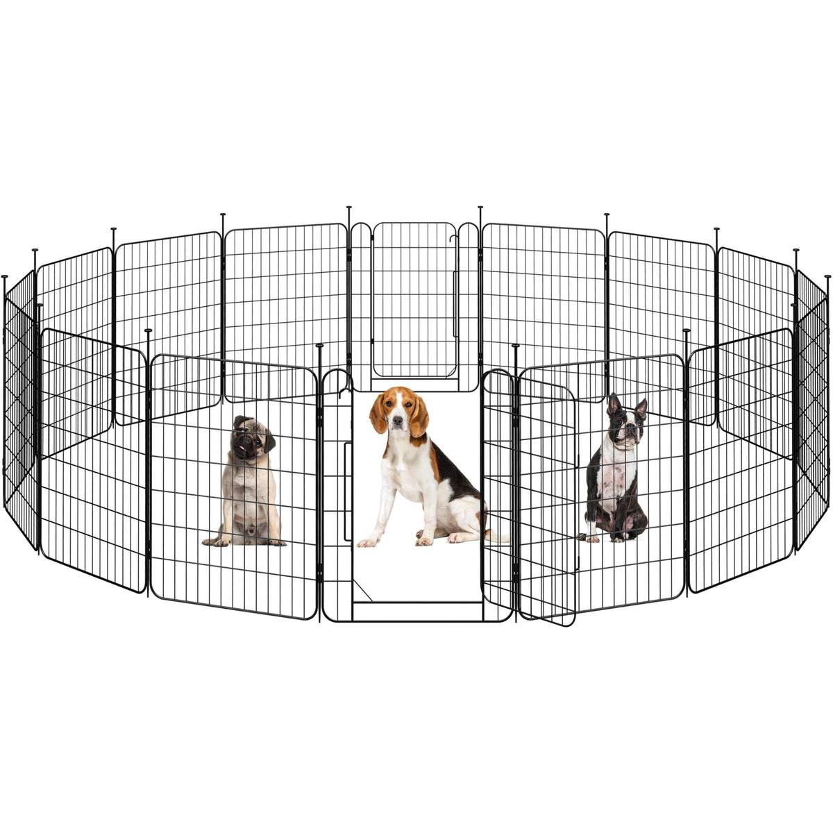 Yaheetech 24in 16-Panel Expandable Dog Playpen for Puppy/Small Animals