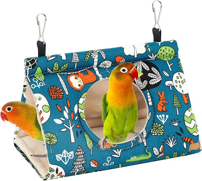 Rypet Bird Bed for Cage Warm Bird Hammock Nest Parrot Mustard Yellow