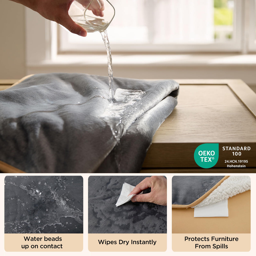 Bedsure Waterproof Dog Blankets for Small Dogs Soft Cat Blanket Warm,25X35
