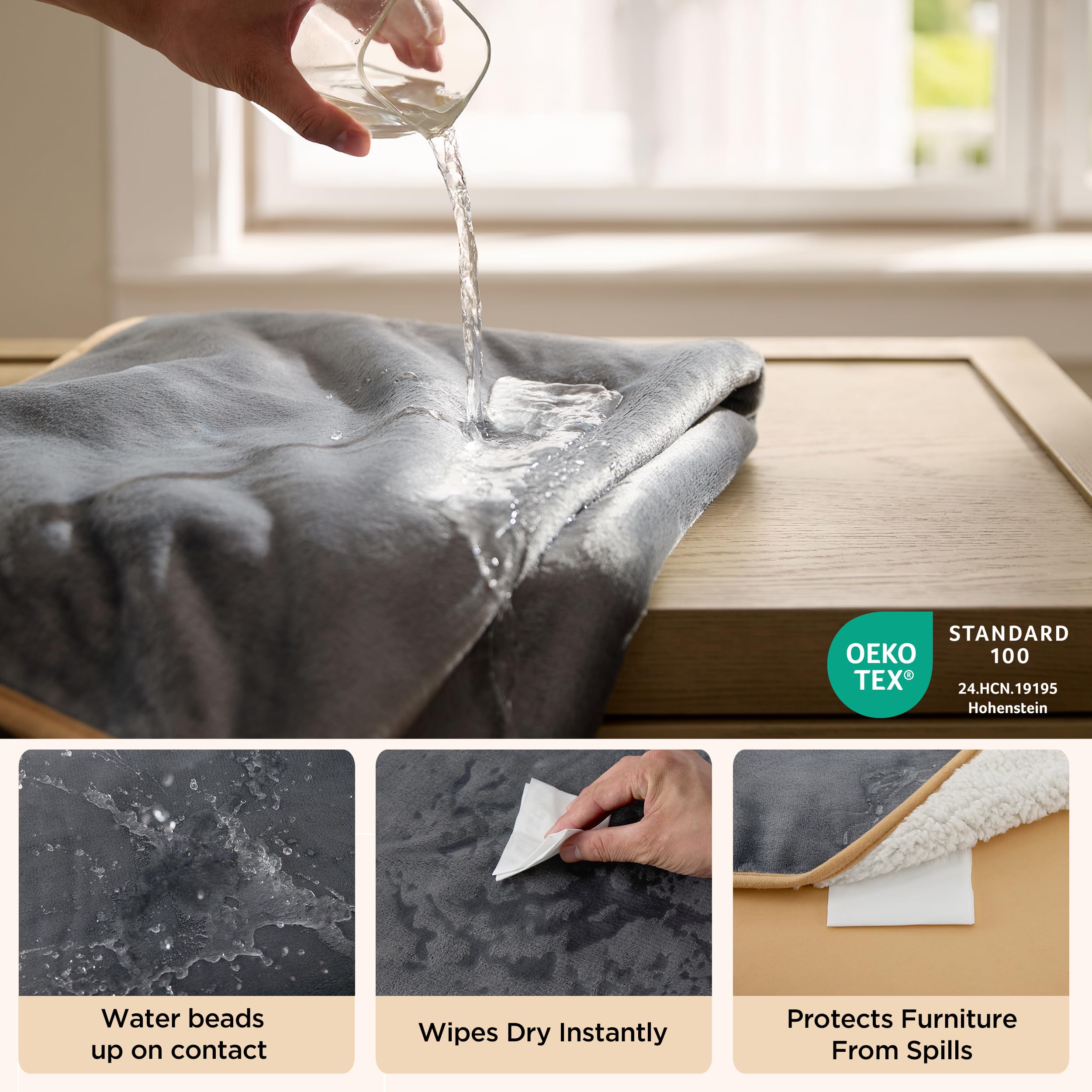 Bedsure Waterproof Dog Blankets for Small Dogs Soft Cat Blanket Warm,25X35