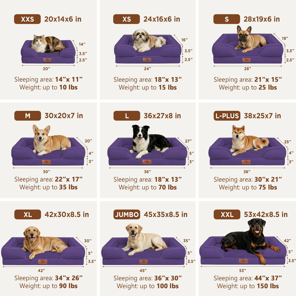 Comfort Expression Waterproof Orthopedic Dog Beds for Extra Large Dog