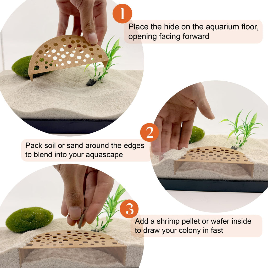 CTWPets Shrimp Breeding Protector, Shrimp Hide Tunnel, White