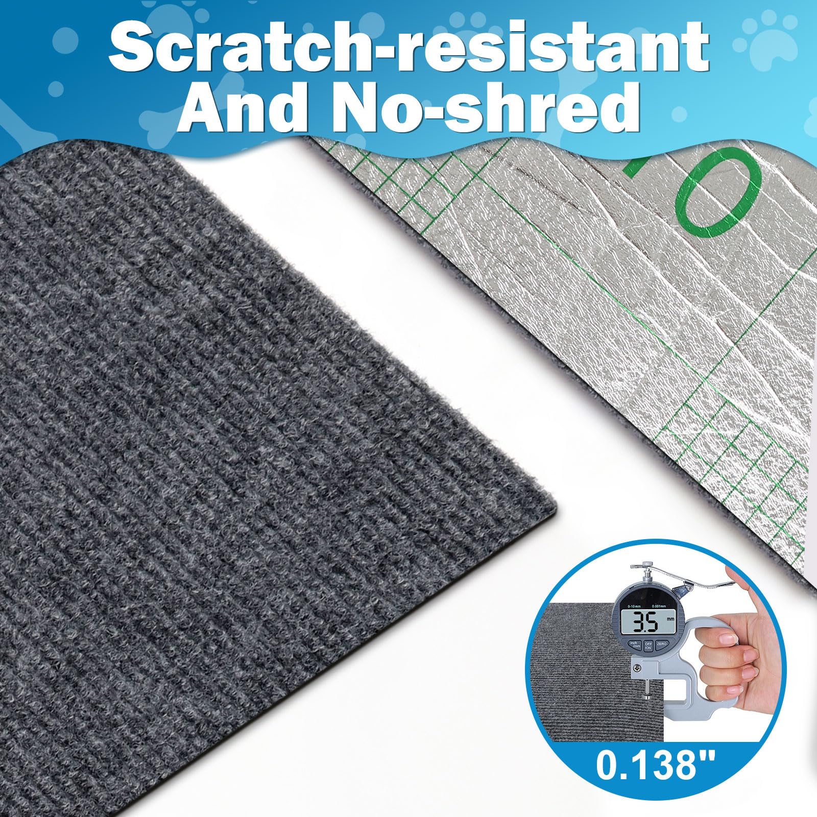 ENONCI 78.7x15.8 Cat Scratch Pad, Furniture Protector for Couch Corners