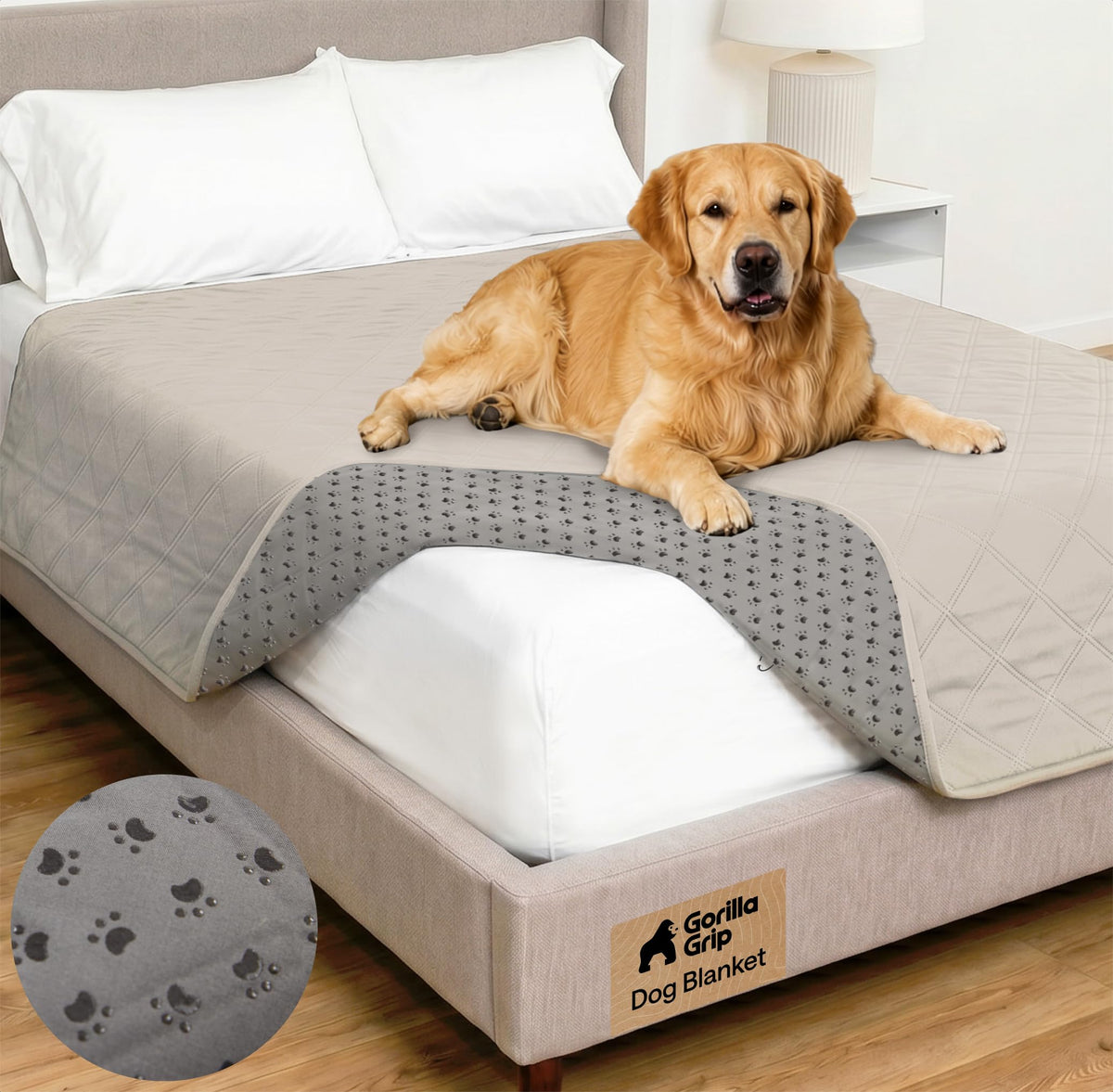 GORILLA GRIP® Waterproof Dog Blanket, Couch Cover for Dogs 82x102 Chocolate