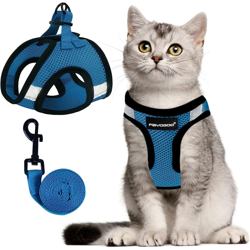 FAYOGOO Cat Harness and Leash Set, Escape-Proof Step-in Vest for Walking