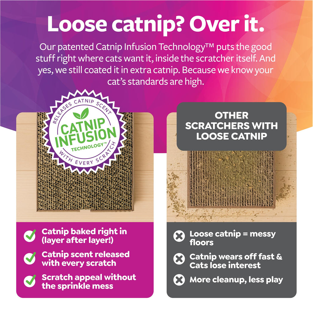 SmartyKat Scratch Up Corrugated Hanging Cat Scratcher, Catnip Infusion Technology - Brown, Single Wide