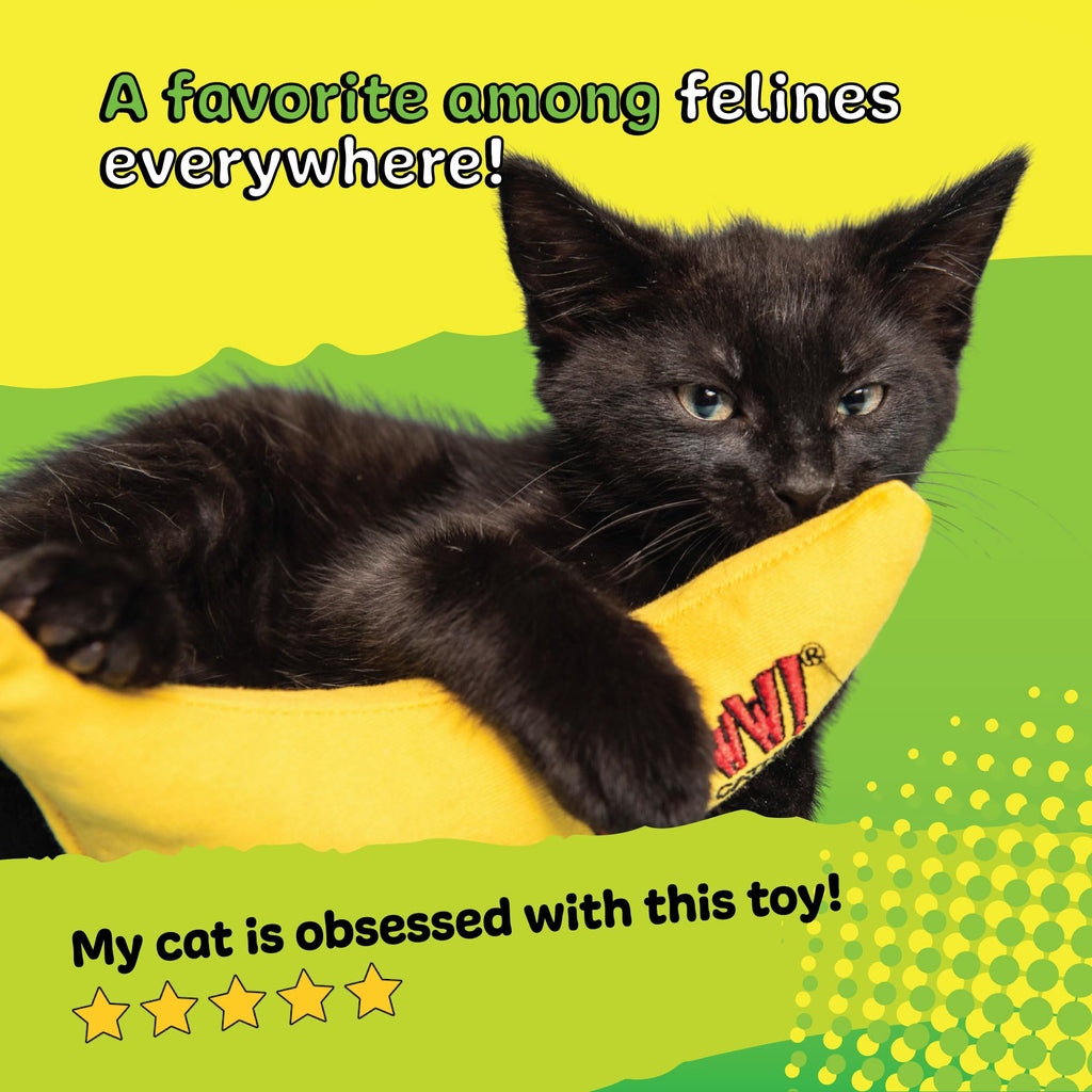 Yeowww! Catnip Chi-CAT-a Banana Toy for Cats - 7 Inches - Durable Cotton Twill - Made in the USA - Stuffed with Organically Grown Catnip