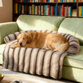 WATANIYA PET Large Dog Couch Bed, Fluffy Washable Couch Protector for Dogs with Removable Cover, Non-Slip Dog Sofa Bed, 45x37 Inch, Brown