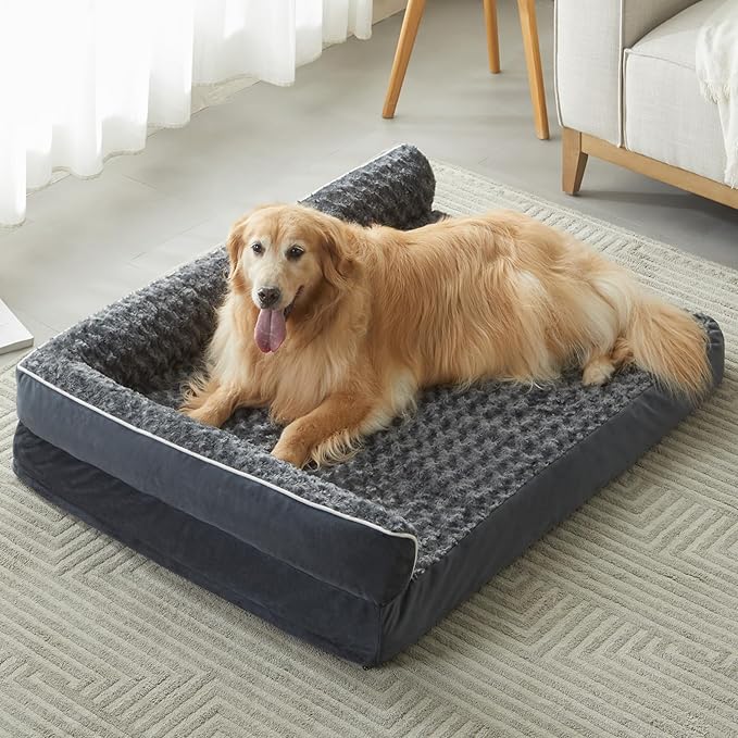 BFPETHOME Orthopedic Washable Dog Bed, Sleeping Couch for Large Senior Dogs