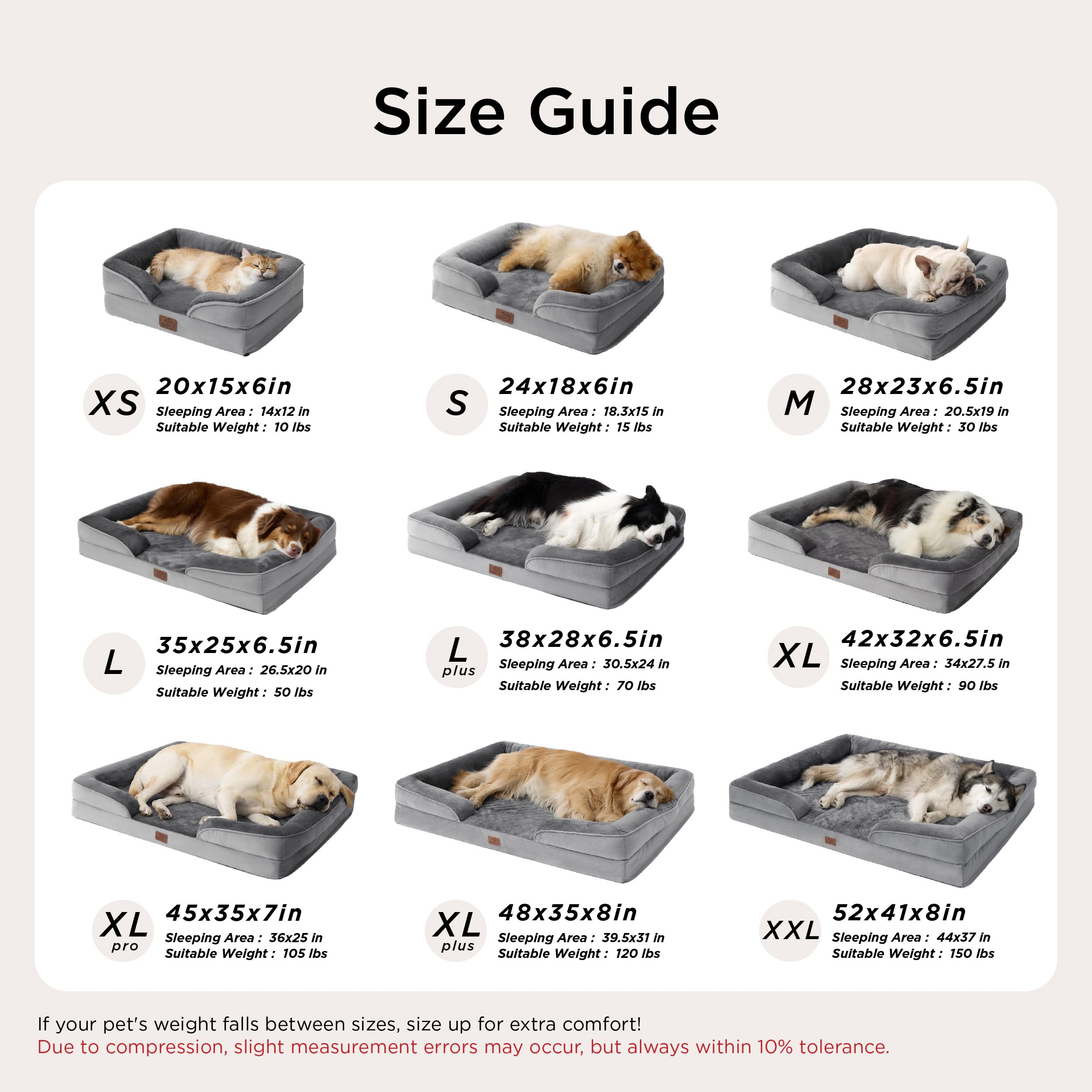 Bedsure Orthopedic XL Dog Bed Extra Large with Removable Washable Cover