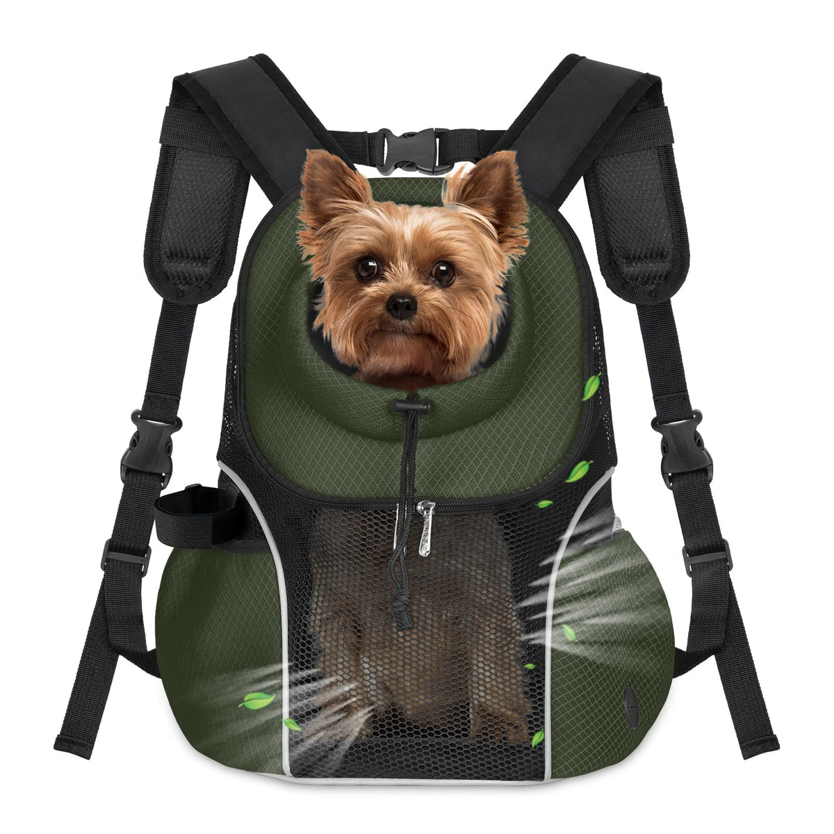 WOYYHO Pet Dog Carrier Backpack, Ventilated Mesh Small Dog Front Backpack