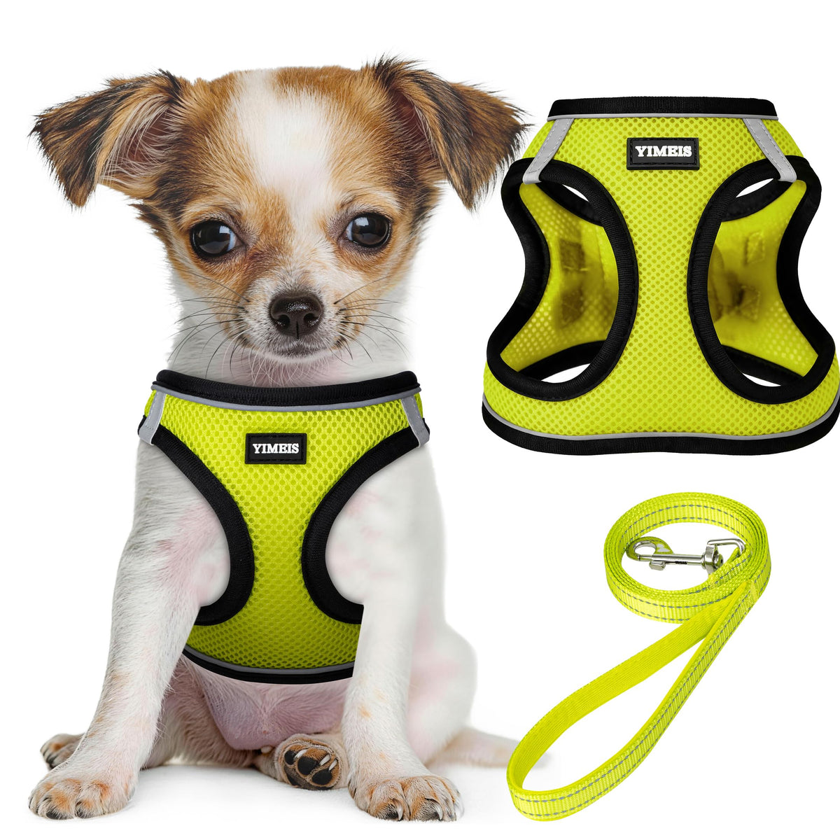 No Pull Dog Puppy Harness and Leash Set Reflective Mesh Vest Small