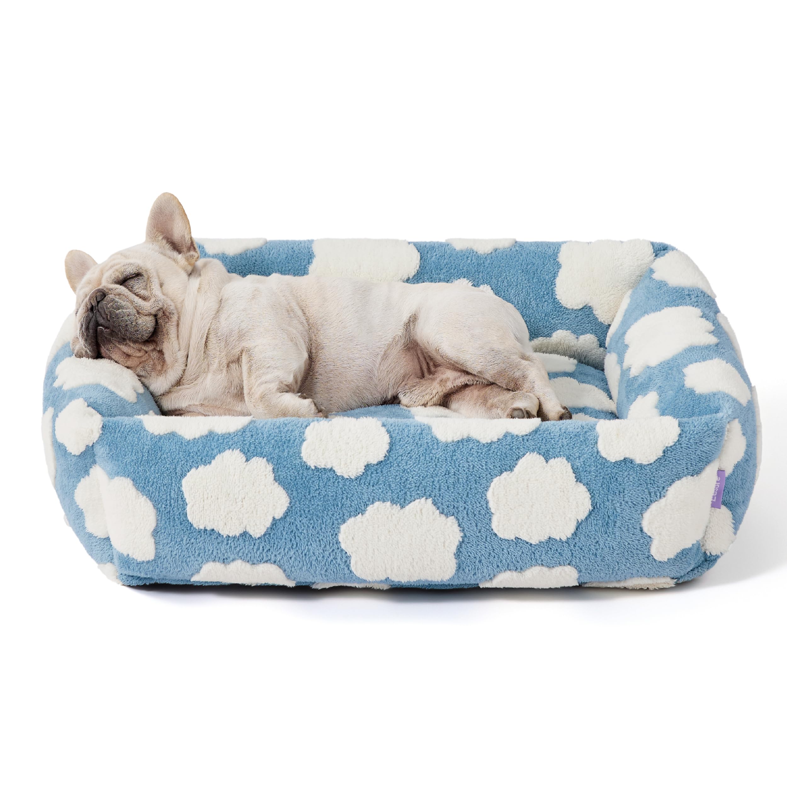 LE SURE Cute Dog Bed for Medium Dogs Jacquard Washable Pet Beds,30x24x8in