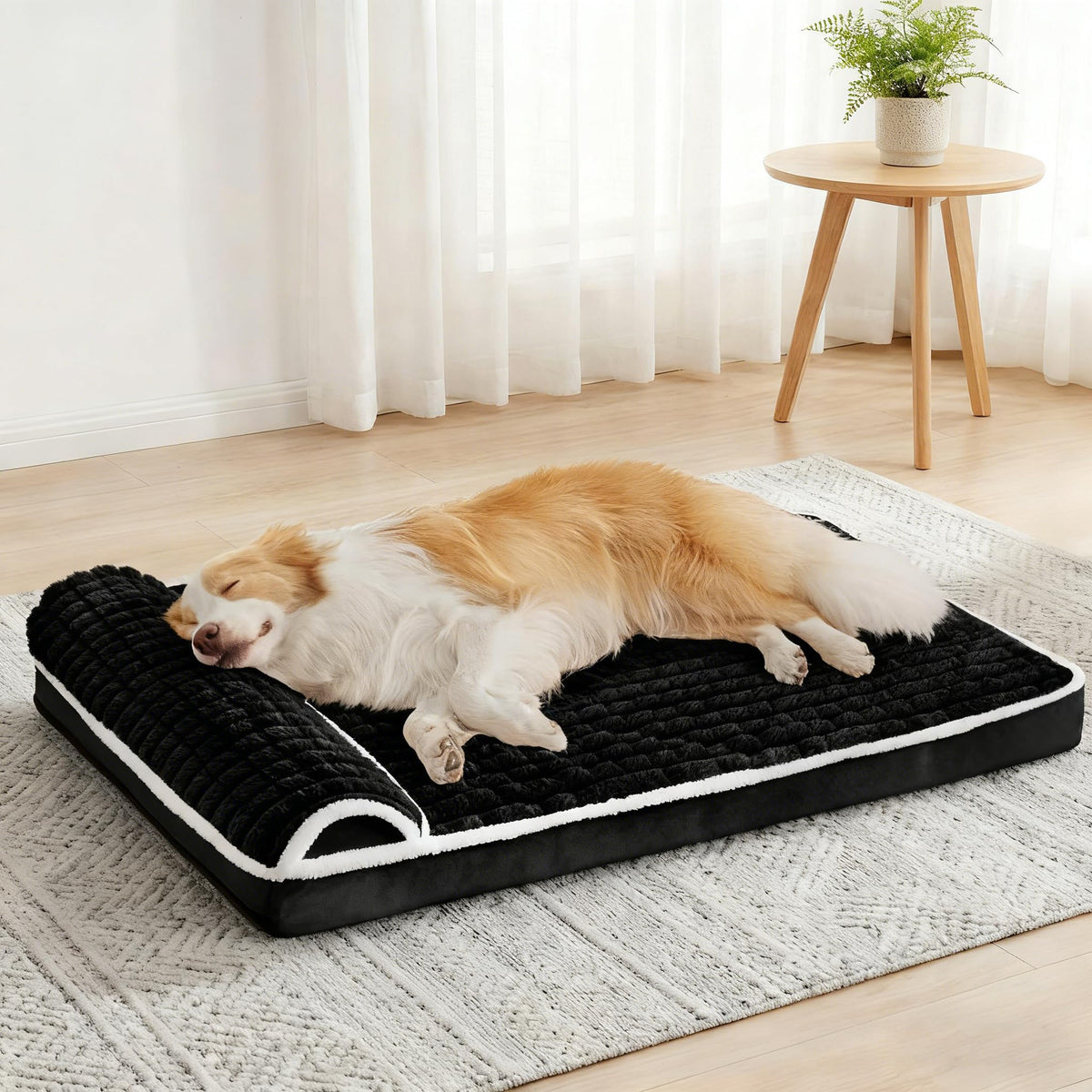 Jolifield Orthopedic Large Dog Bed Pillow Pet Sofa Bed 36''X24'' Ivory