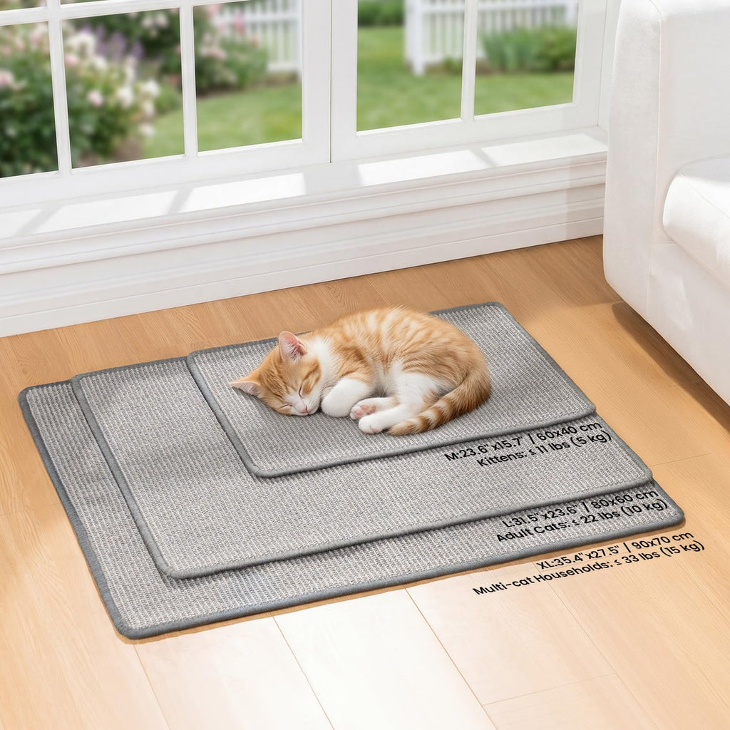 Conlun 2-Pack Cat Scratching Pads, 23.6x31.5in Sisal Wall & Couch Protector