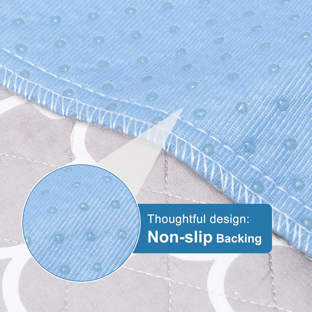 OUTCREATOR® Washable Bed Pads 34" x 76" (Pack of 2), Incontinence Mattress Protector, Anti-Slip Waterproof Underpads for Adults Kids Elderly Pets, Absorbency & Reusable Bedwetting Pads (Gray)