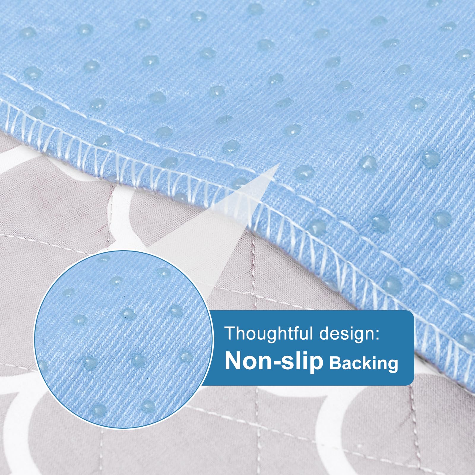 OUTCREATOR® Washable Bed Pads 34" x 76" (Pack of 2), Incontinence Mattress Protector, Anti-Slip Waterproof Underpads for Adults Kids Elderly Pets, Absorbency & Reusable Bedwetting Pads (Gray)