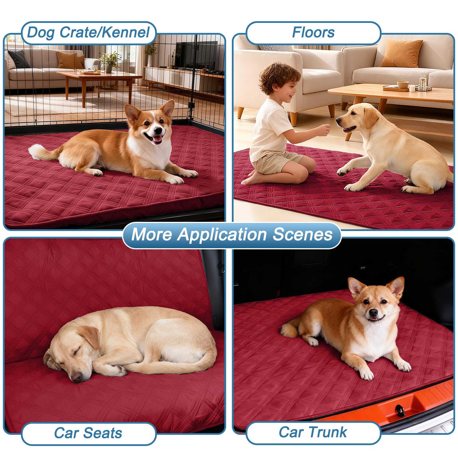 hyha Waterproof Reversible Dog Blanket, Soft Couch Cover for Dogs Washable