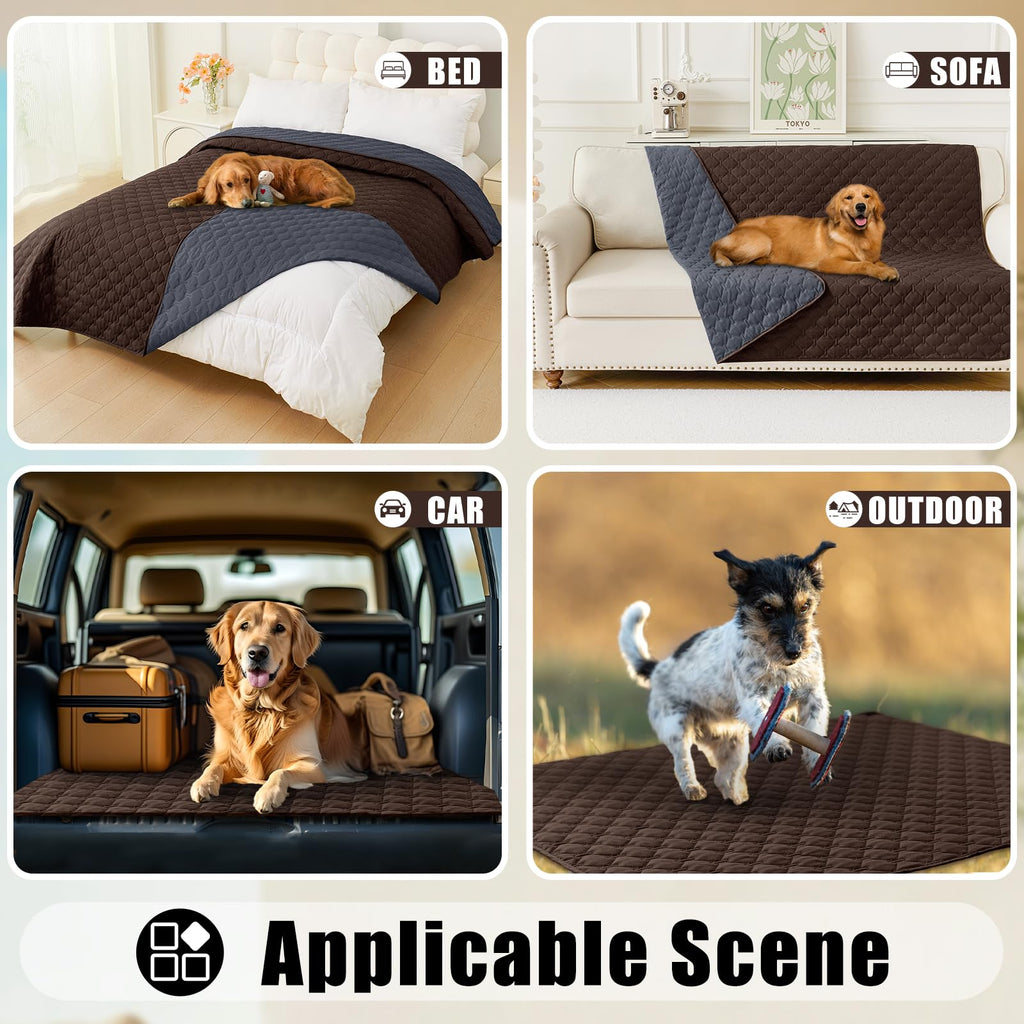 Smiry Waterproof Dog Bed Cover Blanket, Reversible Pet Blanket