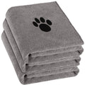 Puomue 3 Pack Microfiber Dog Towels for Drying Dogs, Super Absorbent and Soft Pet Grooming Towel, 40 Inch X 23.6 Inch, Perfect Dog Drying Towels for Large, Medium or Small Dogs, Grey